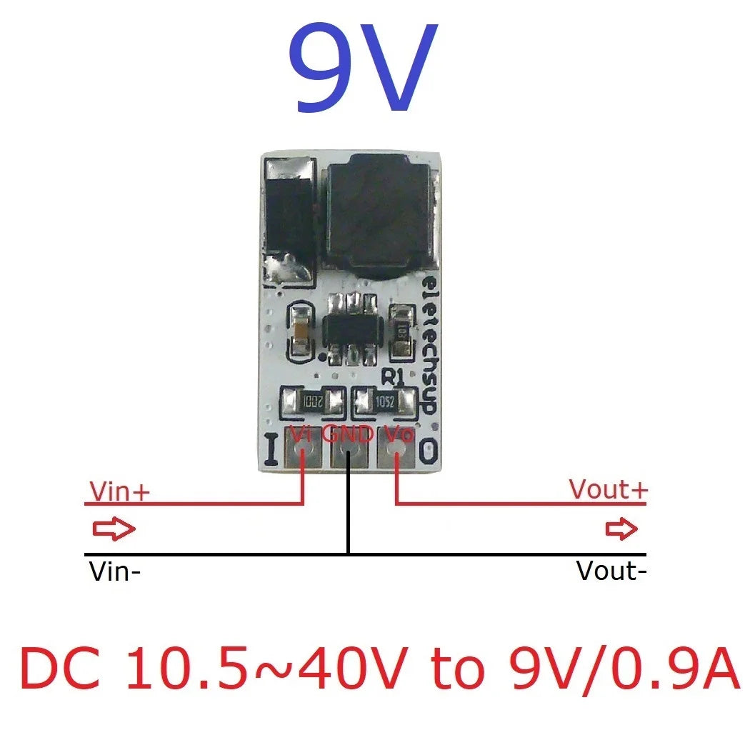 DD4012SA 1A DC-DC Buck Converter – 5-40V to 3V/3.3V/5V/12V Adjustable Step-Down Module for 18650 Li-ion LiFePO4 Battery Power