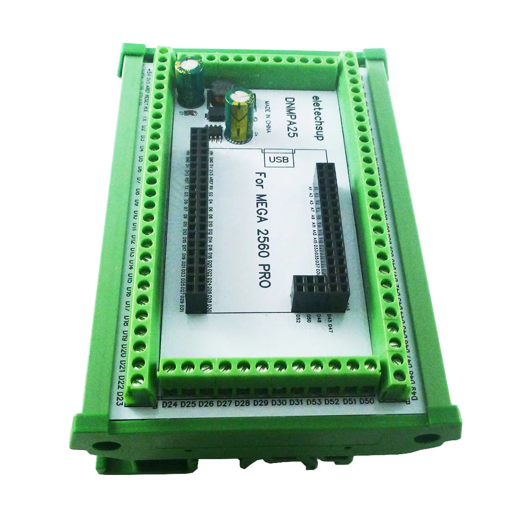DNMPA25 DIN Rail Mount Terminal Block Adapter – DC 12V/24V Expansion Board for Arduino MEGA2560 Pro Smart Home DIY