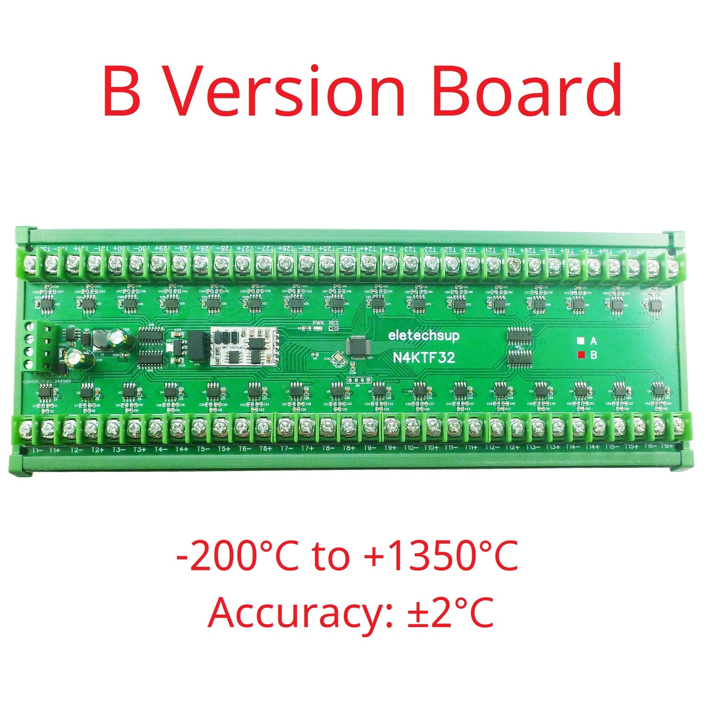 N4KTF32 32-Channel K-Type Thermocouple Temperature Module – MAX6675ISA+ 0-1024℃ RS485 Modbus Collector DC 7-25V for Industrial Monitoring