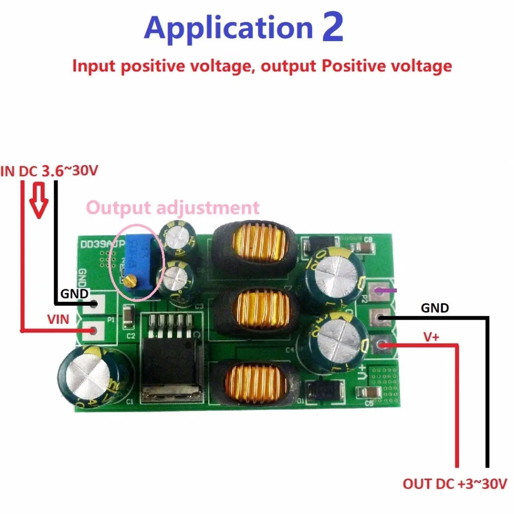 DD39AJPA DD39AJPB 20W Boost-Buck Dual Output Module – DC 3.6-30V to ±3-30V Adjustable Step-Up/Down Converter for Audio Op-Amp Dual Power Supply