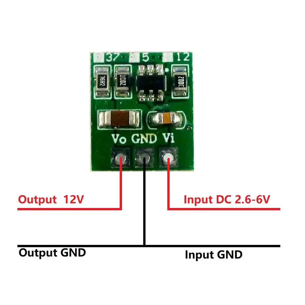 10Pcs DD0512MA Mini 5W Boost Converter – DC 2.6-6V to 3.7V/5V/12V Adjustable Step-Up Regulator Module for DIY Electronics