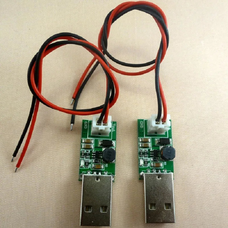 2 Pcs CE017 USB 5V to 12V Step up Boost Module DC DC Converter with XH2.54 2-Pin 20cm Power Wire Cable for Electronic Projects
