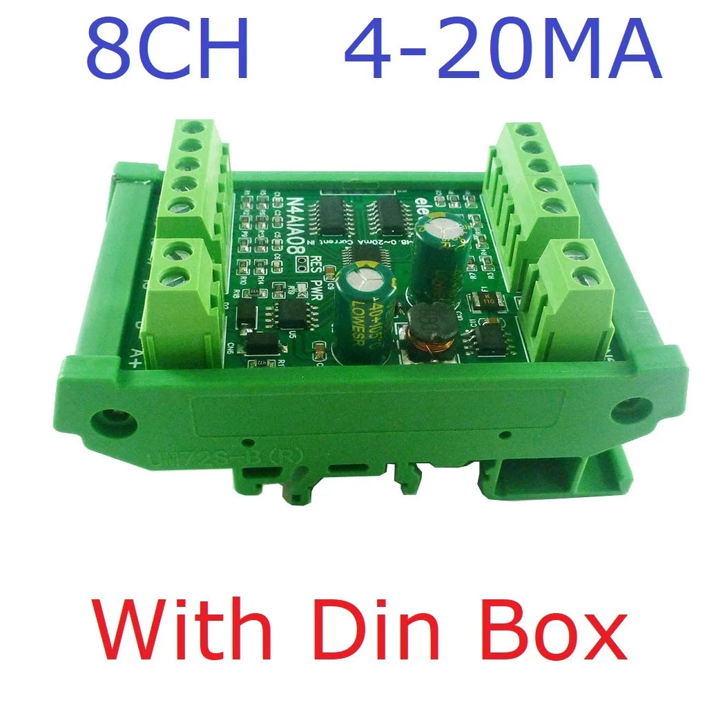 N4AIA08/N4AIB16/N4AIC24 8-24CH 4-20mA Current Transducer – RS485 Modbus RTU Analog Input Module with 12-bit ADC for PLC SCADA