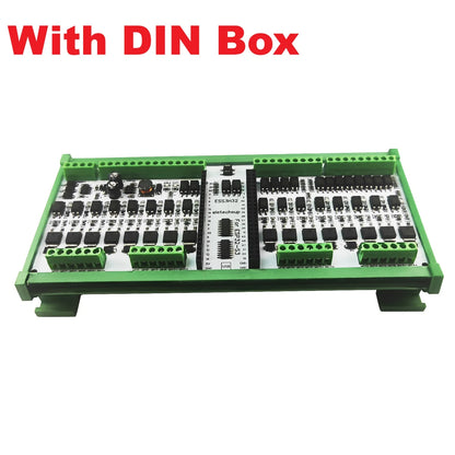 ESS3H32 ESP32-S3 Industrial IO Controller – 16DI/16DO Solid-State Relay Board with WiFi Bluetooth Ethernet RS485 Modbus for MQTT IoT LED Automation