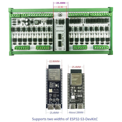 ESS3H32 ESP32-S3 Industrial IO Controller – 16DI/16DO Solid-State Relay Board with WiFi Bluetooth Ethernet RS485 Modbus for MQTT IoT LED Automation