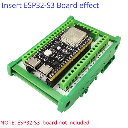DNDINS3 DIN Rail ESP32-S3 Development Board – N16R8/N8R8 GPIO Expansion Module with 3.96mm Screw Terminals for Industrial IoT Arduino