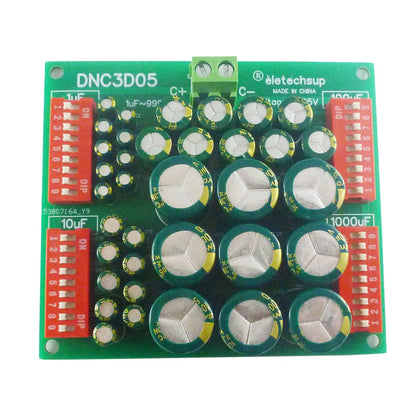 DNC3D05 10mF Large-Capacity Programmable Capacitor Module – 1μF to 9999μF Adjustable Electrolytic Capacitor Bank for Circuit Development & Testing