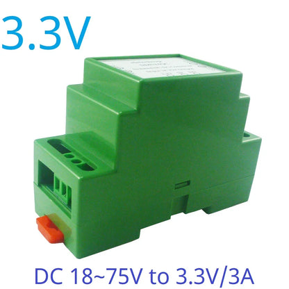 DDIS24QC 18-75V to 12V/5V/3.3V 3A Isolated DC-DC Converter – Industrial DIN Rail Power Supply with UVLO OCP OVP OTP Protection