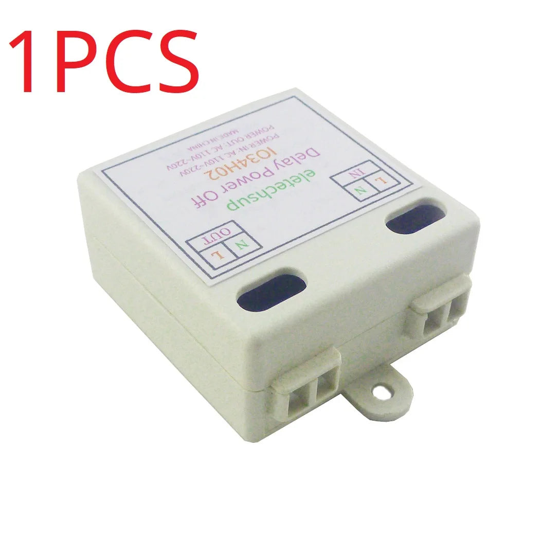 IO34H02 AC Time Delay Relay Module – 110V/120V/220V 50-60Hz DIP Switch Programmable Timer for Light Fan Pump Automatic Door Control