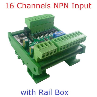 24DIA16/24DIB32/24DIC48 16-48CH Digital Input Module – NPN/PNP Switch PLC IO Expansion Board with 3000VDC Isolation RS485 Modbus RTU