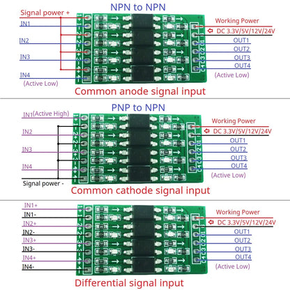 3.3V 5V 12V 24V Digital Signal Isolation Module – 10kHz DI-DO Optocoupler Logic Level Converter for PLC RS485 IO Communication