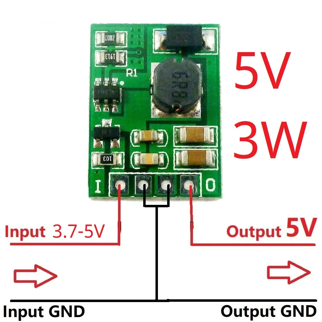 DDEN12MB 3.7V to 5V/6V/9V/12V DC-DC Boost Converter – Step-Up Voltage Regulator Module for 18650 Li-ion Li-Po Battery Portable Power DIY