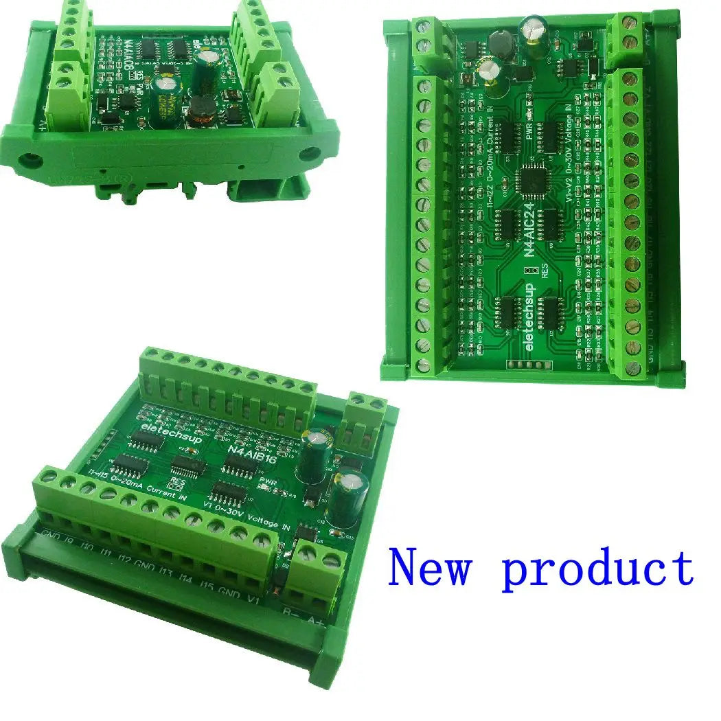 N4AIA08/N4AIB16/N4AIC24 8-24CH 4-20mA Current Transducer – RS485 Modbus RTU Analog Input Module with 12-bit ADC for PLC SCADA