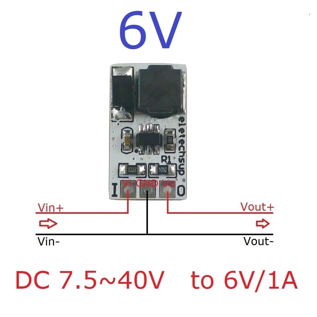 DD4012SA 1A DC-DC Buck Converter – 5-40V to 3V/3.3V/5V/12V Adjustable Step-Down Module for 18650 Li-ion LiFePO4 Battery Power