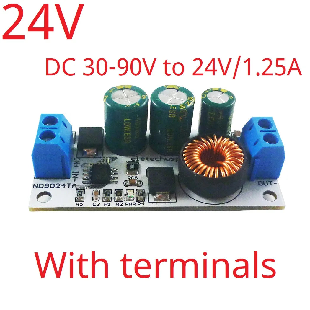 ND9024TA 30W Ultra-Wide Voltage Regulator Module – DC 10-90V to 5V/12V/24V Adjustable Buck Converter for UPS E-Bike EV Solar New Energy