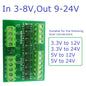 OP31C08 8CH Opto-Isolation Logic Level Converter – 3.3V/5V/12V/24V NPN/PNP Bidirectional GPIO Module with 3000V Isolation for Arduino PLC MCU