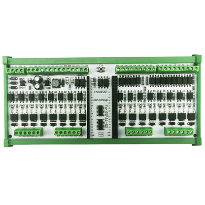ESS3H32 ESP32-S3 Industrial IO Controller – 16DI/16DO Solid-State Relay Board with WiFi Bluetooth Ethernet RS485 Modbus for MQTT IoT LED Automation