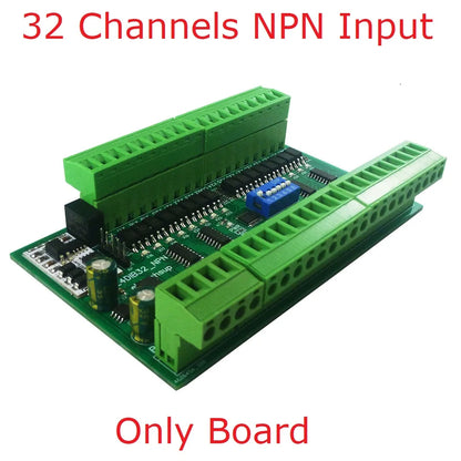 24DIA16/24DIB32/24DIC48 16-48CH Digital Input Module – NPN/PNP Switch PLC IO Expansion Board with 3000VDC Isolation RS485 Modbus RTU