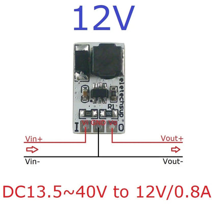 DD4012SA 1A DC-DC Buck Converter – 5-40V to 3V/3.3V/5V/12V Adjustable Step-Down Module for 18650 Li-ion LiFePO4 Battery Power