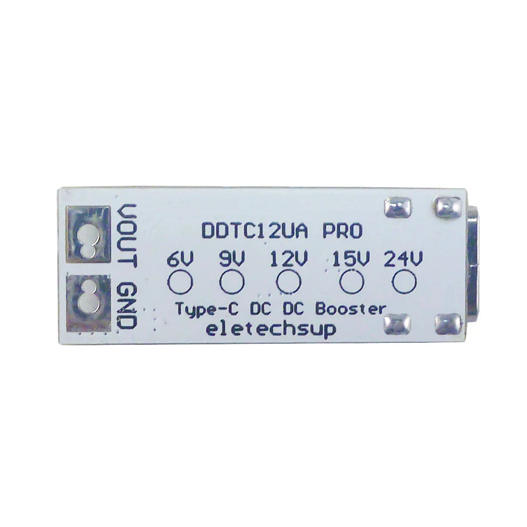 Full Function Type-C PD/QC Boost Converter – USB 5V to 6V/9V/12V/15V/24V 9W DC-DC Step-Up Module for Arduino Smart Home Speaker