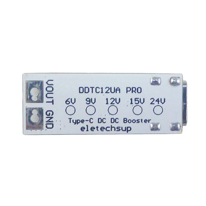 Full Function Type-C PD/QC Boost Converter – USB 5V to 6V/9V/12V/15V/24V 9W DC-DC Step-Up Module for Arduino Smart Home Speaker