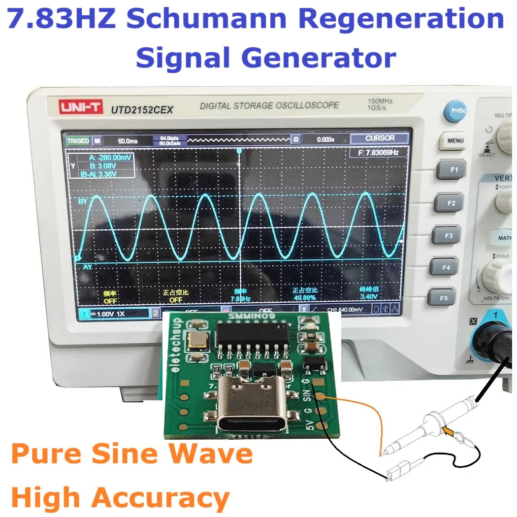SMMIN09 Schumann Wave Generator – 7.83Hz Earth Resonance Frequency ELF Electromagnetic Pulse Generator for Sleep Aid Meditation & Relaxation
