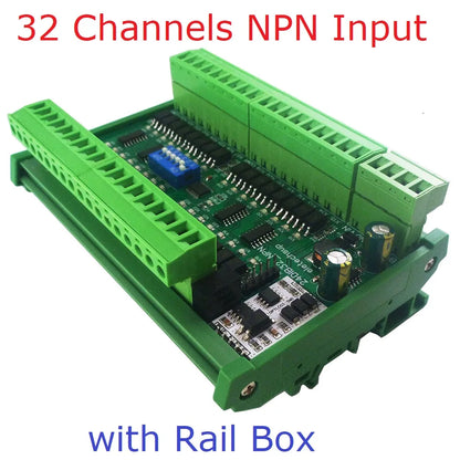24DIA16/24DIB32/24DIC48 16-48CH Digital Input Module – NPN/PNP Switch PLC IO Expansion Board with 3000VDC Isolation RS485 Modbus RTU