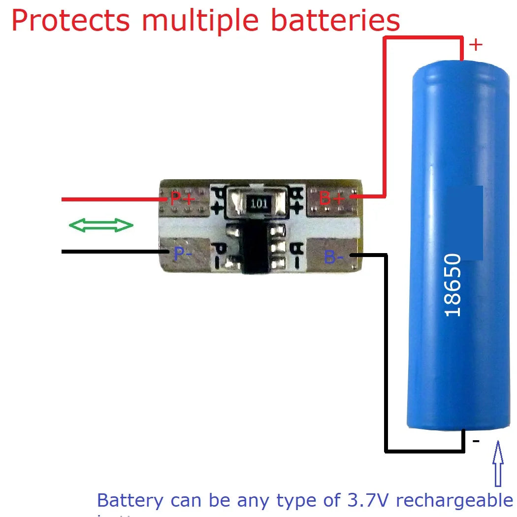ND03CPMB 1-Cell Li-ion Battery Protection Board – 3.7V/4.2V 3.5A Over Charge Discharge Overcurrent Protection Module for 18650 Li-Po