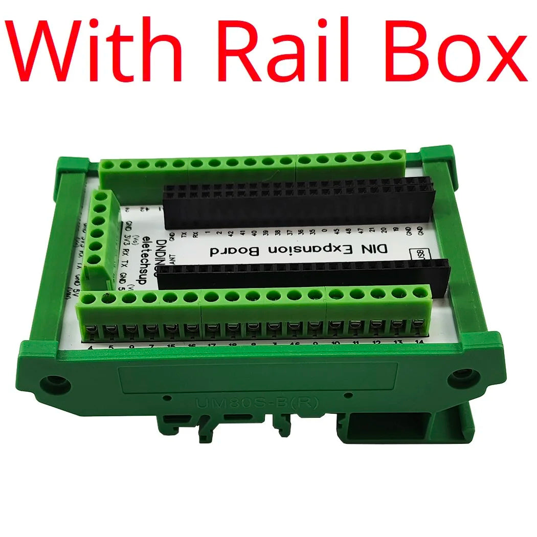 DNDINS3 DIN Rail ESP32-S3 Development Board – N16R8/N8R8 GPIO Expansion Module with 3.96mm Screw Terminals for Industrial IoT Arduino