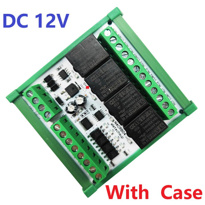 4CH Pulse Counter RS485 Relay Module – Modbus RTU Remote IO Controller with Multifunctional Wired Control for Simple PLC Replacement N4CRB04