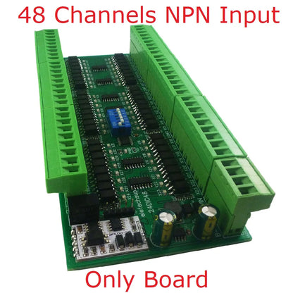 24DIA16/24DIB32/24DIC48 16-48CH Digital Input Module – NPN/PNP Switch PLC IO Expansion Board with 3000VDC Isolation RS485 Modbus RTU