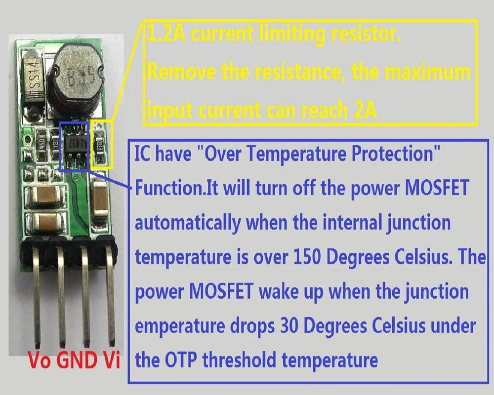 CE014 Mini DC-DC Boost Converter 5V to 12V – Step-Up Power Supply Module for LED Relay DIY Breadboard Arduino Projects