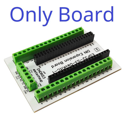 DNDINS3 DIN Rail ESP32-S3 Development Board – N16R8/N8R8 GPIO Expansion Module with 3.96mm Screw Terminals for Industrial IoT Arduino
