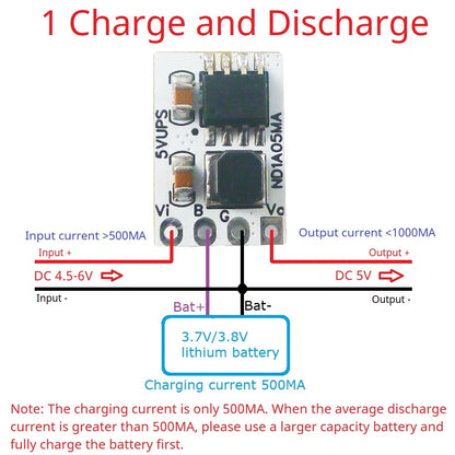 5V 1A UPS Module – 3.7V/4.2V Li-Ion Battery Charge Discharge Board for Arduino UNO MEGA2560 ESP32 Uninterrupted Power Supply