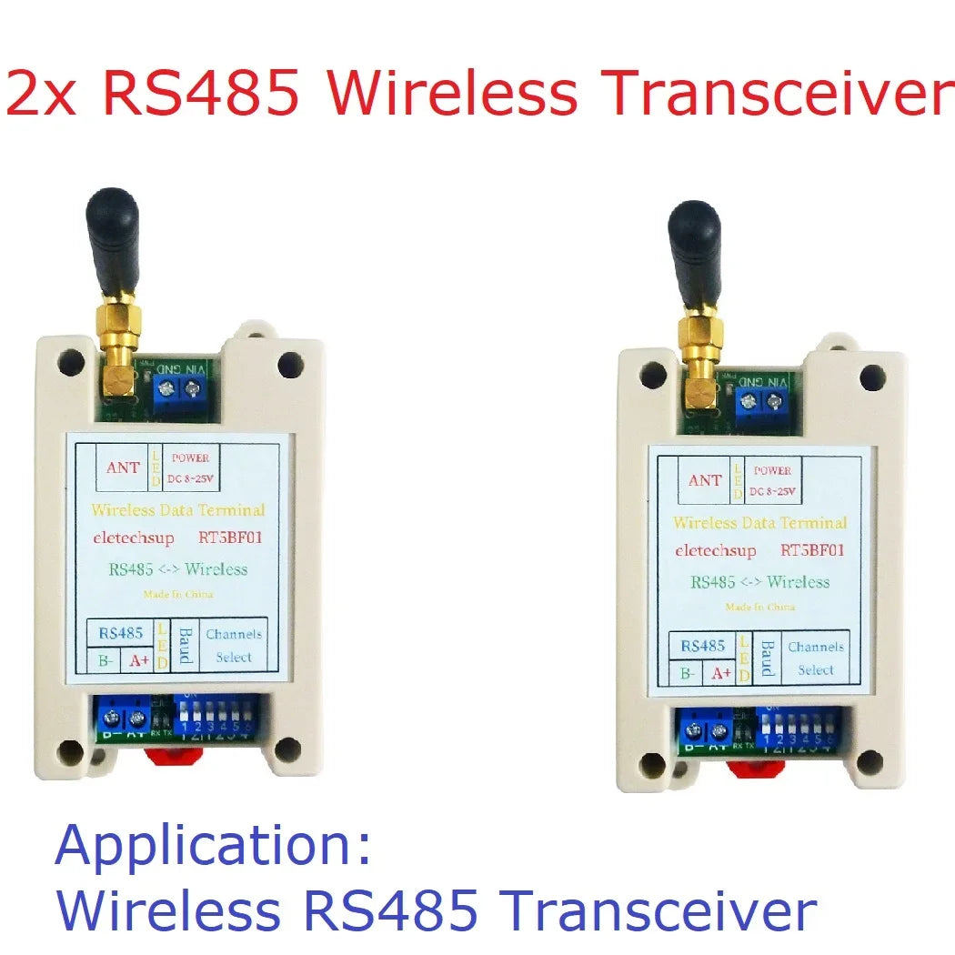 Master-Slave 433MHz Wireless RS485 Relay Board – RF Transceiver Module for Pump LED PTZ PLC Control DC 12-24V Home Automation RT5BF01 N4RFA04
