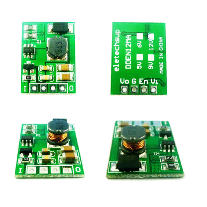 DDEN12MB 3.7V to 5V/6V/9V/12V DC-DC Boost Converter – Step-Up Voltage Regulator Module for 18650 Li-ion Li-Po Battery Portable Power DIY